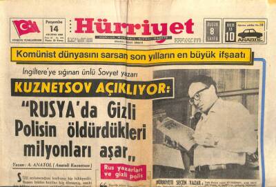 Hürriyet Gazetesi 14 Ağustos 1969 - Kuznetsov Açıklıyor GZ103468 - 2