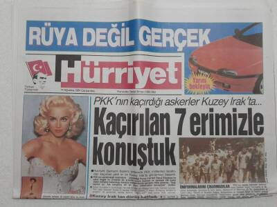 Hürriyet Gazetesi - 14 Ağustos 1991 - Kaçırılan 7 Erimizle Konuştuk GZ111682 - 1