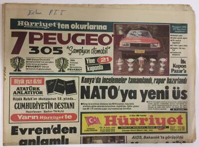 Hürriyet Gazetesi 14 Ekim 1985 - Konyada NATOya Yeni Üs Kurulma Planlanıyor GZ13116 - 2
