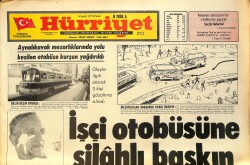 Hürriyet Gazetesi 14 Eylül 1975 - Eyüpsultan'da Ramazan'ın İlk Cuması - Aynalıkavak Mezarlıklarında Yolu Kesilen Otobüse Kurşun Yağdırıldı GZ157521 - Gökçekoleksiyon