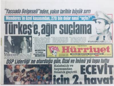 Hürriyet Gazetesi 14 Eylül 1987 - Alparslan Türkeşe Ağır Suçlama GZ41981 - 1