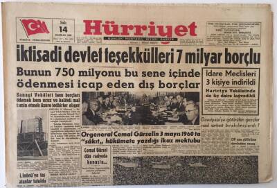 Hürriyet Gazetesi 14 Haziran 1960 - Orgeneral Cemal Gürselin 3 Mayısta 1960 Sakıt Hükümete Yazdığı İkaz Mektubu GZ13922 - 1