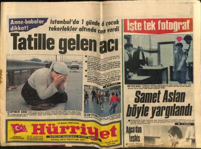 Hürriyet Gazetesi 14 Haziran 1985 - Emel Sayın , Lübnanlı Sevgilisi Davidin Gözlerinin İçine Bakarak Şarkı Söylüyor GZ76531 - 1