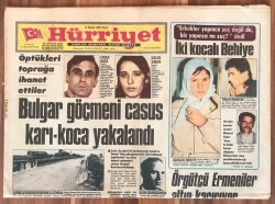 Hürriyet Gazetesi 14 Kasım 1982 - Bulgar Göçmeni Casus Karı-Koca Yakalandı GZ1788 - 1