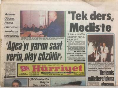 Hürriyet Gazetesi 14 Kasım 1985 - Mehmet Ali Ağcayı Yarım Saat Verin Olay Çözülür GZ32932 - 1