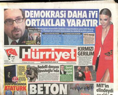 Hürriyet Gazetesi 14 Kasım 2014 - Bononun Jetinin Kapısı Uçtu Gitti GZ115900 - 1