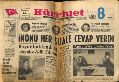 Hürriyet Gazetesi 14 Mart 1963 - Bir Rumen Casusu Suç Üstü Yakalandı GZ54910 - 1