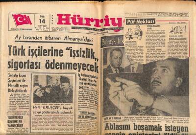Hürriyet Gazetesi 14 Mart 1967 - Ferah Diba Naip Olacak - Halk , Kruşçefe Büyük Sevgi Gösterisinde Bulundu GZ117936 - 1