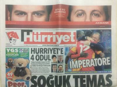 Hürriyet Gazetesi 14 Mart 2013 - Haburda Kucaklaşma GZ29222 - 1