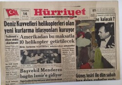 Hürriyet Gazetesi 14 Mayıs 1960 - Deniz Kuvvetleri Helikopterleri Olan Yeni Kurtarma İstasyonları Kuruyor , Başvekil Menderes İzmire Gidiyor GZ16510 - 2
