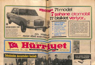 Hürriyet Gazetesi 14 Mayıs 1971 - Tarihçi Danişmentin Mirasçıları Abdülhamitin Sigarasını , Fesini ve Pijamasını Satışa Çıkardı GZ119052 - 1