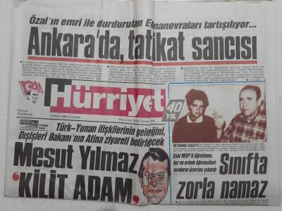 Hürriyet Gazetesi - 14 Mayıs 1988 - Mesut Yılmaz Kilit Adam GZ111619 - 1