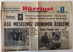 Hürriyet Gazetesi 14 Nisan 1962 - İnönü Asıl Meselemiz Ekonomik İlerleme - GZ16418 - 2