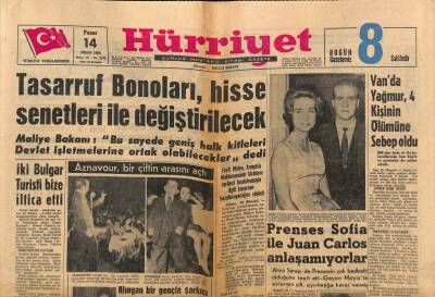 Hürriyet Gazetesi 14 Nisan 1963 - Prenses Sofia İle Juan Carlos Anlaşamıyorlar GZ81701 - 1