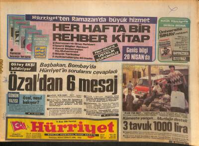 Hürriyet Gazetesi 14 Nisan 1986 - Türkeş , Kayseride Gövde Gösterisi Yaptı - KGBnin Sahte Gazetecileri GZ126226 - 1