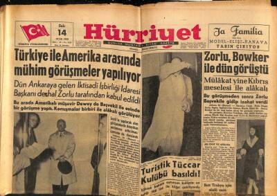 Hürriyet Gazetesi 14 Ocak 1958 - Meclis Başkan Vekillerine Makam Arabası Alınmıyacak GZ81078 - 1