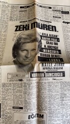 Hürriyet Gazetesi 14 Ocak 1974 - Bebek Belediye Gazinosu Zeki Müren Reklamı GZ76402 - 2