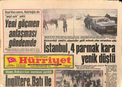 Hürriyet Gazetesi 14 Şubat 1985 - Kapıkulede Tırlar Didik Didik Aranıyor GZ84750 - 1