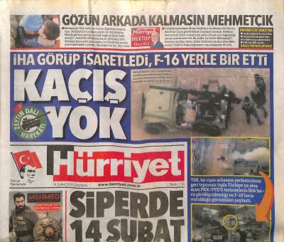 Hürriyet Gazetesi 14 Şubat 2018 - Labrov ABD Devlet Kurmaya Çalışıyor - Kartalda Sarı Alarm GZ125603 - 1