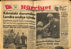 Hürriyet Gazetesi 14 Temmuz 1958 - Kıbrıstaki Durumdan Londra Endişe İçinde GZ68931 - 2