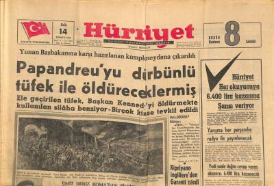 Hürriyet Gazetesi 14 Temmuz 1964 - Prens Rainier İle Armatör Onasisin Arası Açıldı GZ113766 - 1