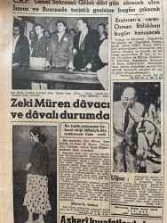 Hürriyet Gazetesi 15 Ağustos 1956 - Zeki Müren Davacı Ve Davalı Durumunda - Süveyş Konferansına Katılacak Türk Heyeti Londra'ya Vardı GZ146911 - 2