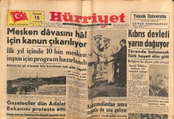 Hürriyet Gazetesi 15 Ağustos 1960 - Kıbrıs Devleti Yarın Doğuyor GZ72652 - 1