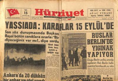 Hürriyet Gazetesi 15 Ağustos 1961 - Yassıada Kararlar 15 Eylülde GZ81663 - 1