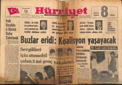 Hürriyet Gazetesi 15 Ağustos 1963 - Hollanda , Türk Binicilk Ekibini Kabul Etmiyor GZ92003 - 1