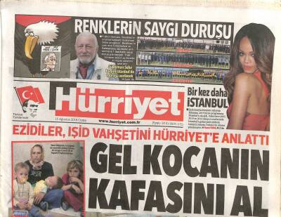 Hürriyet Gazetesi 15 Ağustos 2014 - Çifte İndirimli Bedelli Askerlik Umudu - Rihannadan Bir Kez Daha İstanbul GZ106238 - 1