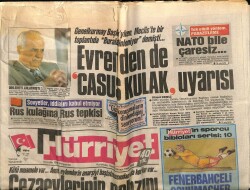 Hürriyet Gazetesi 15 Aralık 1988 - Kenan Evrenden Casus Kulak Uyarısı GZ64382 - 2
