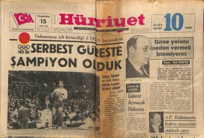Hürriyet Gazetesi 15 Ekim 1964 - Johnsonu Texasta Öldüreceklerdi GZ81929 - 1