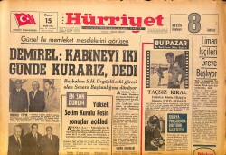 Hürriyet Gazetesi 15 Ekim 1965 - Film Yıldızlarının Ödeyeceği Vergiler 
