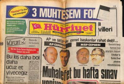 Hürriyet Gazetesi 15 Ekim 1978 - Muhalefet Bu Hafta Sınav Veriyor GZ69428 - 2