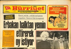 Hürriyet Gazetesi 15 Eylül 1975 - Erbakan Halktan Yemin Ettirerek Oy İstiyor - Hülya Sözer'in İfadesi Alındı GZ157518 - Gökçekoleksiyon