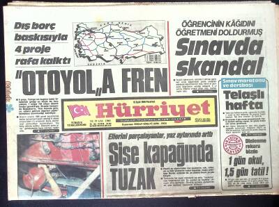 Hürriyet Gazetesi 15 Eylül 1986 - Pişman Solcuya Ecevit Çağrısı, Hasan Polatkanın Mevlid İlanı, Fındık 400 Lira GZ122344 - 1