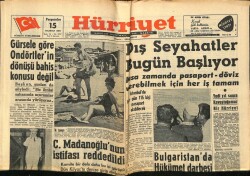 Hürriyet Gazetesi 15 Haziran 1961 - Dış Seyahatler Bugün Başlıyor GZ68715 - 1