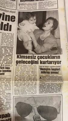 Hürriyet Gazetesi 15 Haziran 1991 - Türkan Şoray Kimsesiz Çocukların Geleceğini Kurtarıyor GZ67803 - 2