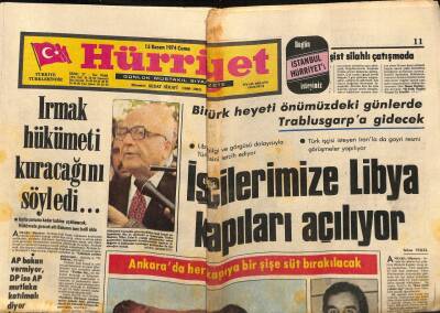 Hürriyet Gazetesi 15 Kasım 1974 - Irmak Hükümeti Kuracağını Söyledi... GZ79557 - 1
