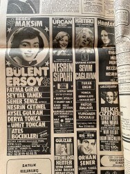 Hürriyet Gazetesi 15 Mart 1976 - Bülent Ersoy Bebek Maksim Afiş - Ege'de Yunan Müdahalesini Savaş Sebebi Sayacağız - Galatasaray Attı Beşiktaş Sevindi GZ140474 - 2