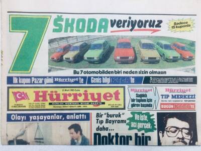 Hürriyet Gazetesi 15 Mart 1985 - Özalın Çifte Seferi GZ43331 - 1