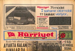 Hürriyet Gazetesi 15 Mayıs 1971 - Tokatspor Kaza Geçirdi Kaleci Öldü - Ömer Ayna Gizli Örgütü Anlattı GZ157780 - Gökçekoleksiyon