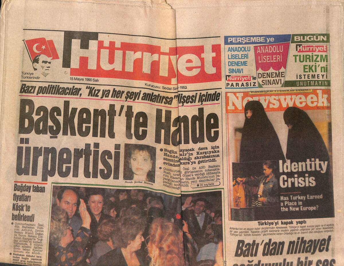 Hürriyet Gazetesi 15 Mayıs 1990 - Koç Destekledi Türkan Şoray Oynadı - Piontek, Tanju'yu Milli Takıma Almadı GZ151638 - 1
