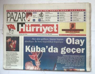 Hürriyet Gazetesi 15 Nisan 2001 - Türkiyenin Yeni Havayolları GZ8049 - 1