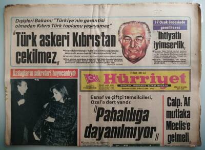 Hürriyet Gazetesi 15 Ocak 1985 Türk Askeri Kıbrıstan Çekilmez -GZ37746 - 1
