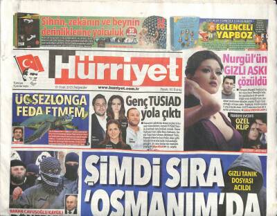 Hürriyet Gazetesi 15 Ocak 2015 - Nurgül Yeşilçayın Gizli Aşkı Çözüldü - Chralie Hebdo Kuyruğu GZ106205 - 1