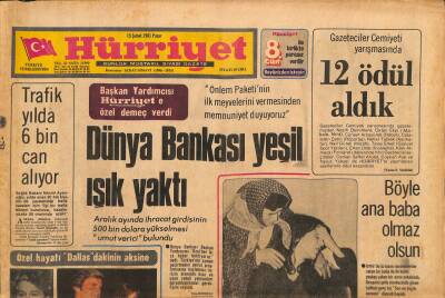 Hürriyet Gazetesi 15 Şubat 1981 - Dünya Bankası Yeşil Işık Yaktı - Pem Kocasını Bıraktı Sevgilisiyle Yaşıyor GZ126008 - 1