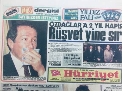 Hürriyet Gazetesi 15 Şubat 1986 - Özdağlara İki Yıl Hapis,Rüşvet Yine Sır GZ41969 - 1