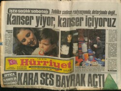 Hürriyet Gazetesi 15 Şubat 1987 - Kanser Yiyor , Kanser İçiyoruz GZ60774 - 1