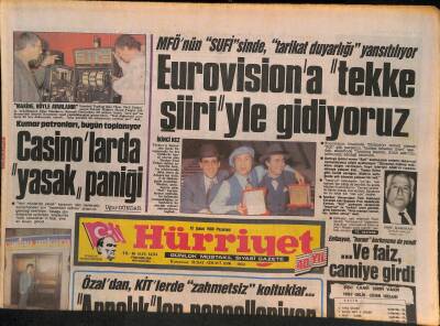 Hürriyet Gazetesi 15 Şubat 1988 - Mısır İle 5 Anlaşma - F-16larda İhale Sancısı GZ126545 - 1